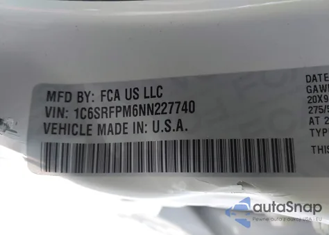 2022 Ram 1500 Limited 4X4 6'4 Box from USA, damaged, VIN 1C6SRFPM6NN227740